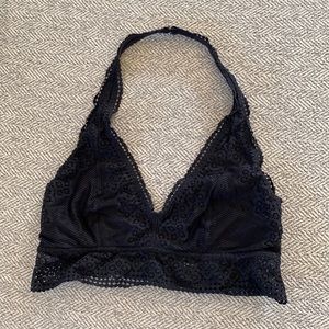 Black aerie halter bralette